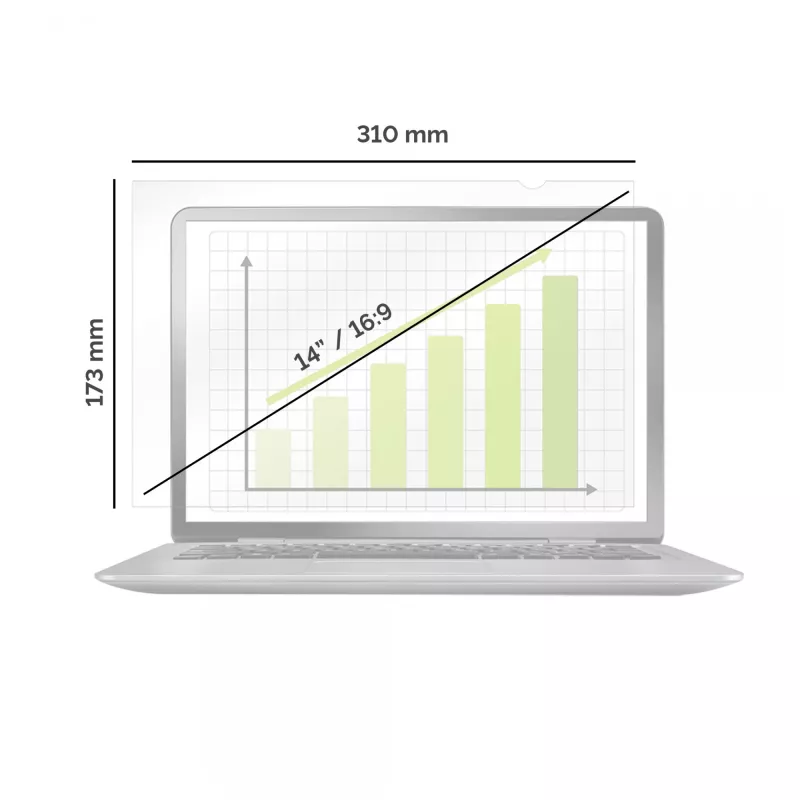 Fellowes PrivaScreen 35.6 cm (14 palcov) notebook bezrámový filter proti videniu