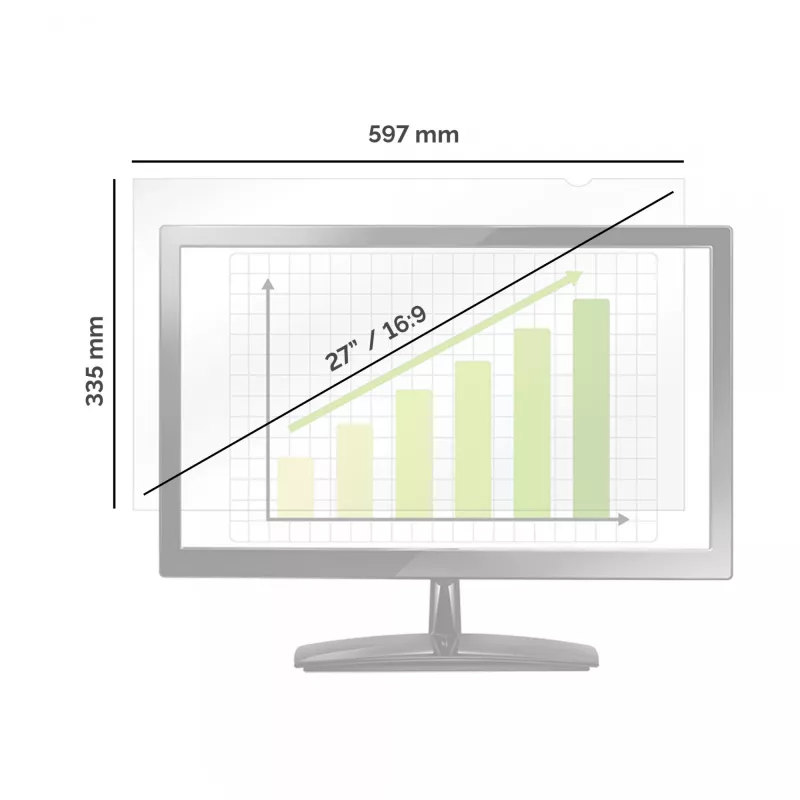 Fellowes PrivaScreen 68,6 cm (27 palcov) monitor bezrámový filter proti videniu