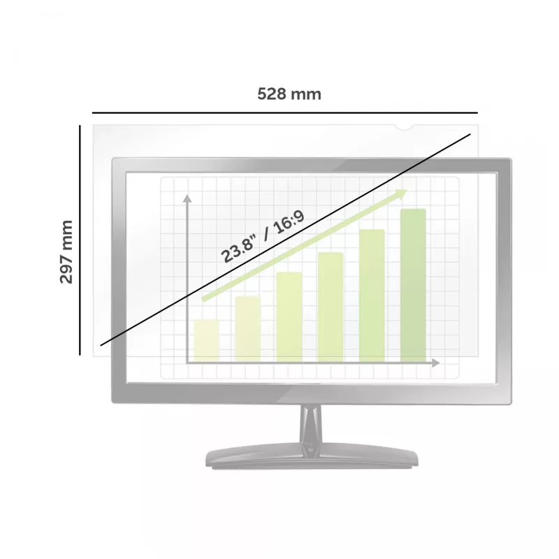 Fellowes 4816901 filter proti videniu 60,5 cm (23,8 palcov) monitor bezrámový filter proti videniu