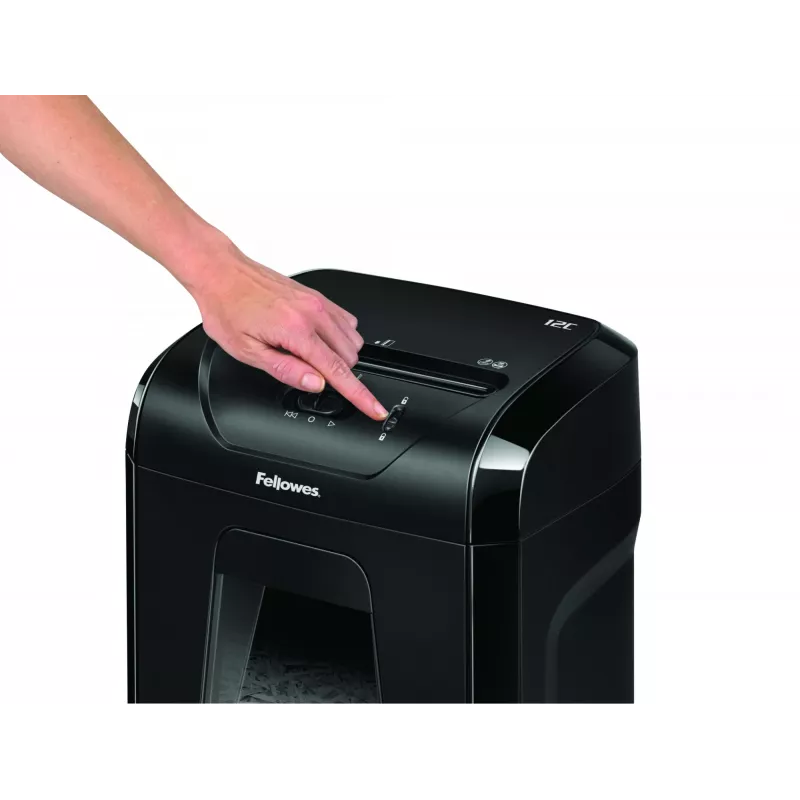 Fellowes Powershred 12C Skartovačka krížový rez 22,5 cm čierna