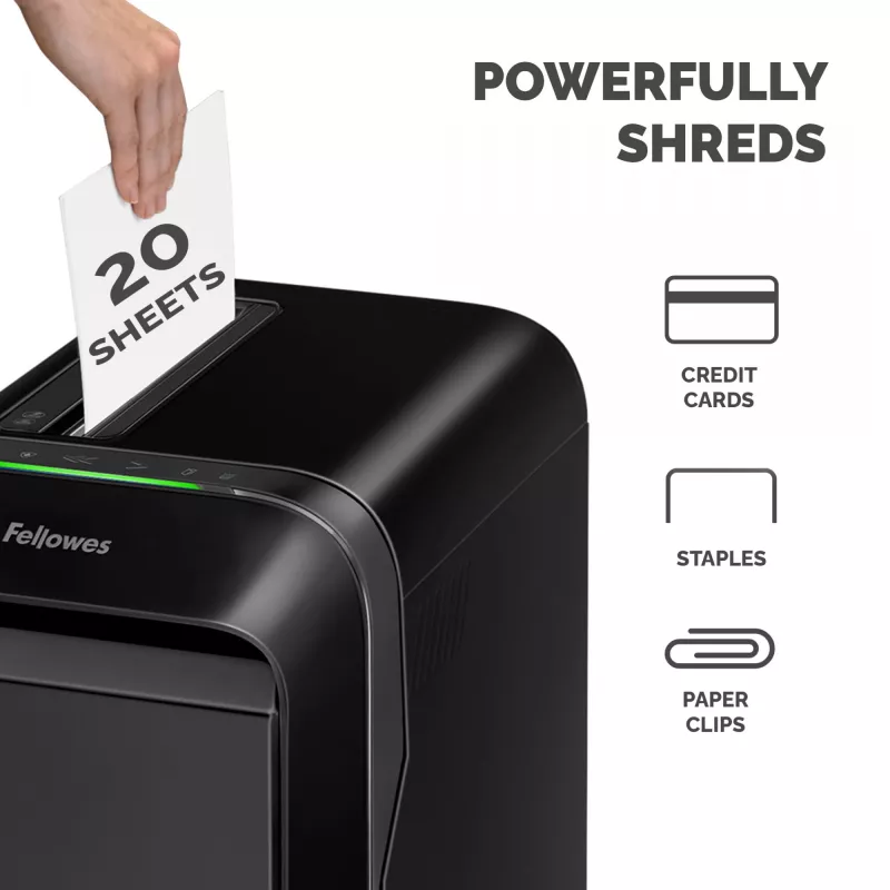 Fellowes LX Series Powershred LX220 Skartovačka 65 dB čierna