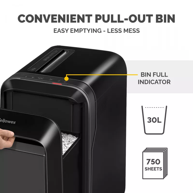 Fellowes LX Series Powershred LX220 Skartovačka 65 dB čierna