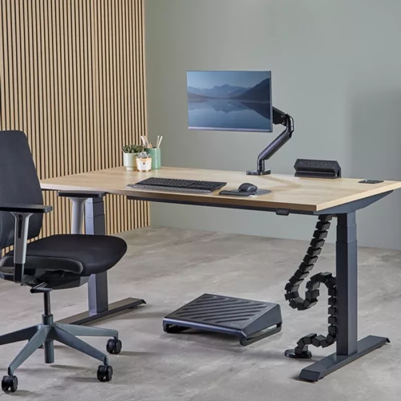 Fellowes 100136871 organizér káblov na stôl káblový kryt čierny 1 ks