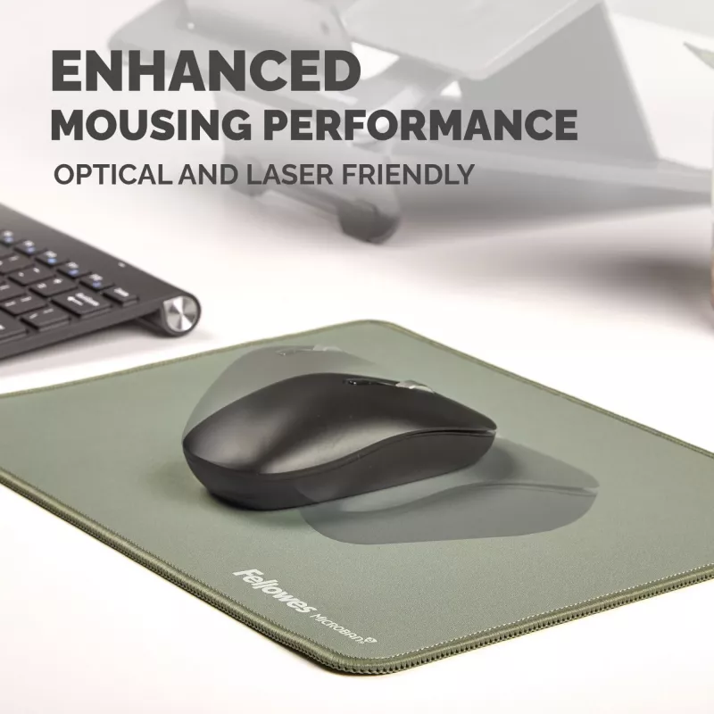 Fellowes Breyta (New) XL podložka pod myš Sage, Sage, monochromatická, protišmykový spodok