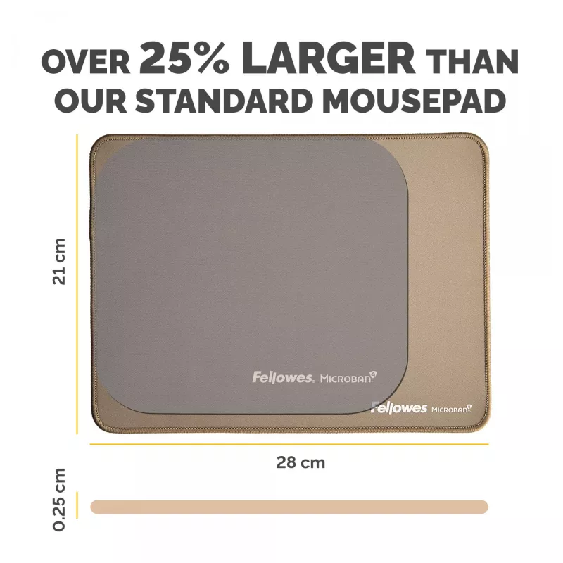 Fellowes Breyta (New) XL podložka pod myš Sand, Sand, monochromatická, protišmykový spodok