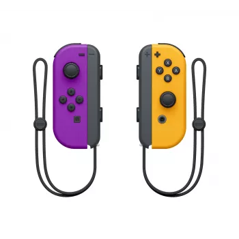 Gamepad NINTENDO Joy-Con bezdrôtový Bluetooth pre Nintendo Switch – čierna/oranžová/fialová, analógový/digitálny, D-pad