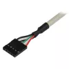 StarTech.com 2-portový adaptér so slotovou krytkou USB A samica, 2 x IDC, 2 x USB A, 0,286 m, strieborný