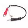 StarTech.com 6in stereo audio kábel – 3,5 mm konektor samec na 2x RCA konektor samica