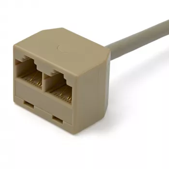 StarTech.com 2-na-1 RJ45 rozbočovací káblový adaptér – samica/samec, 10/100Base-T(X), Cat5e, sivá, polyvinylchlorid (PVC), 0,33 m, konektor samec/samica