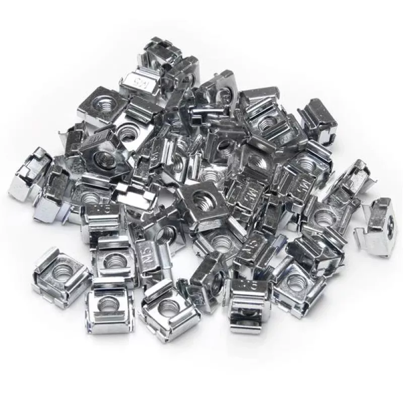 StarTech.com 50 ks M5 klietkové matice pre serverový rozvádzač, klietková matica, nehrdzavejúca oceľ, nehrdzavejúca oceľ, M5, CE, TAA, REACH, 223,2 g