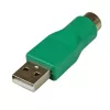 StarTech.com náhradný adaptér PS/2 myš na USB – samica/samec, PS/2, USB, zelená