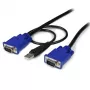 StarTech.com 10 ft ultra tenký USB VGA 2-in-1 KVM kábel, 3 m, VGA, čierna, USB, USB A + VGA, VGA