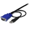 StarTech.com 10 ft ultra tenký USB VGA 2-in-1 KVM kábel, 3 m, VGA, čierna, USB, USB A + VGA, VGA