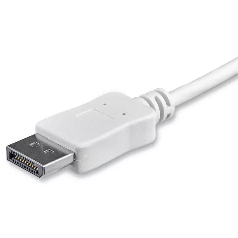 StarTech.com 1 m kábel USB-C na DisplayPort 1.2 4K 60 Hz – adaptérový kábel USB-C na DisplayPort HBR2 – USB Type-C DP Alt Mode na DP monitor video kábel – funguje s Thunderbolt 3 – biely