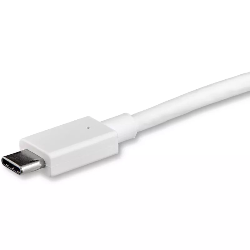 StarTech.com 1 m kábel USB-C na DisplayPort 1.2 4K 60 Hz – adaptérový kábel USB-C na DisplayPort HBR2 – USB Type-C DP Alt Mode na DP monitor video kábel – funguje s Thunderbolt 3 – biely