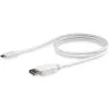 StarTech.com 1 m kábel USB-C na DisplayPort 1.2 4K 60 Hz – adaptérový kábel USB-C na DisplayPort HBR2 – USB Type-C DP Alt Mode na DP monitor video kábel – funguje s Thunderbolt 3 – biely