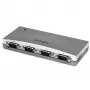 StarTech.com 4-portový USB na RS232 sériový DB9 adaptér hub, USB, sériový, strieborná, plast, CE, FCC, RoHS, 1 W