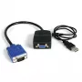 StarTech.com 2-portový VGA video splitter – napájaný cez USB, VGA, 2x VGA, 2048 x 1536 pixelov, čierna, plast, 61 m