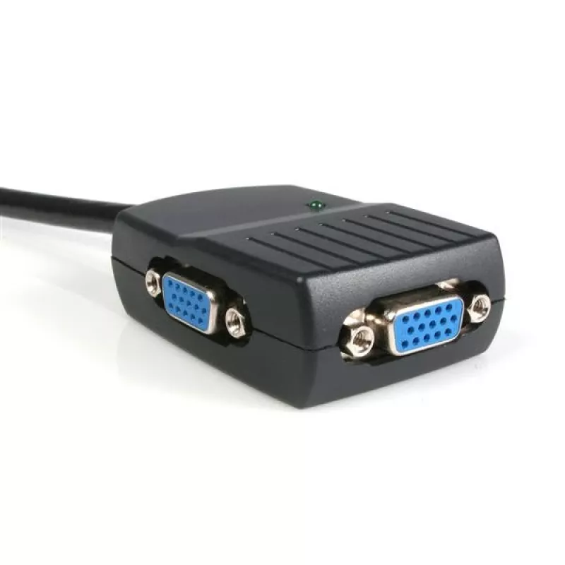 StarTech.com 2-portový VGA video splitter – napájaný cez USB, VGA, 2x VGA, 2048 x 1536 pixelov, čierna, plast, 61 m