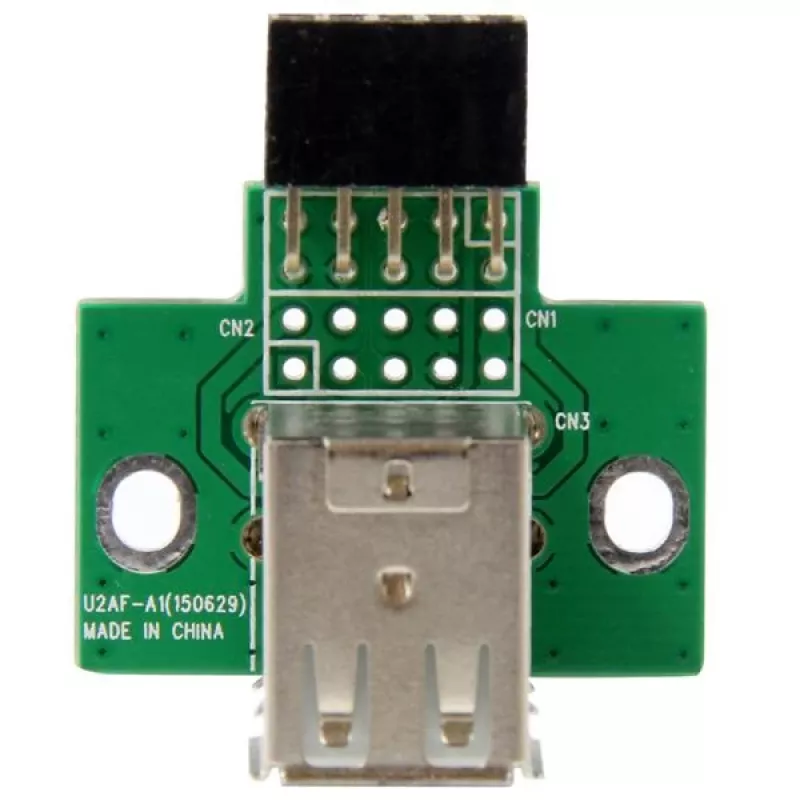 StarTech.com 2-portový USB motherboard header adaptér, IDC, USB 2.0, čierny, zelený, nerezová oceľ, 20 mm, 125 mm, 230 mm