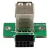 StarTech.com 2-portový USB motherboard header adaptér, IDC, USB 2.0, čierny, zelený, nerezová oceľ, 20 mm, 125 mm, 230 mm