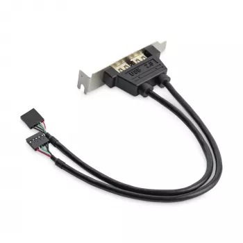 StarTech.com 2-portový USB-A samica low-profile slotová záslepka adaptér