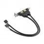 StarTech.com 2-portový USB-A samica low-profile slotová záslepka adaptér