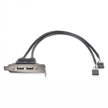 StarTech.com 2-portový USB-A samica low-profile slotová záslepka adaptér