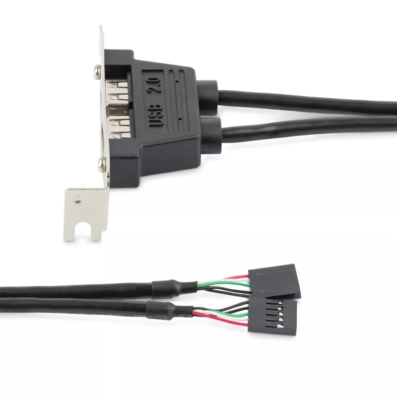 StarTech.com 2-portový USB-A samica low-profile slotová záslepka adaptér