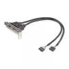 StarTech.com 2-portový USB-A samica low-profile slotová záslepka adaptér