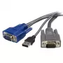 StarTech.com ultratenký 2v1 KVM kábel USB VGA 1,8 m, čierny, VGA, USB A + VGA, samec/samec, 189 g