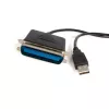 StarTech.com ICUSB128410 3 m (10 ft) USB na paralelný tlačiarňový adaptér kábel, samec/samec, čierna