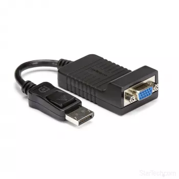 StarTech.com DisplayPort na VGA adaptér – aktívny DP na VGA konvertor – 1080p video – odolný – DP/DP++ zdroj na VGA monitor káblový adaptér dongle – DP 1.2 na VGA – zaisťovací DP konektor