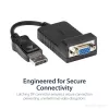 StarTech.com DisplayPort na VGA adaptér – aktívny DP na VGA konvertor – 1080p video – odolný – DP/DP++ zdroj na VGA monitor káblový adaptér dongle – DP 1.2 na VGA – zaisťovací DP konektor
