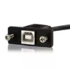 StarTech.com 1 ft panel mount USB kábel B na B – samica/samec, 0,3 m, USB B, USB B, USB 2.0, 0,48 Gbit/s, čierny
