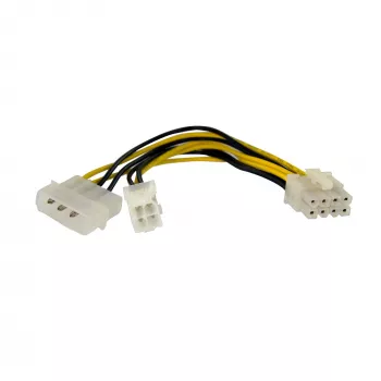 StarTech.com 15,2 cm 4-pin na 8-pin EPS napájací adaptér s LP4 - samec/samica