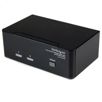StarTech.com 2-portový Dual-DVI-USB KVM prepínač s audio a USB 2.0 hubom