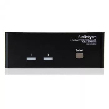 StarTech.com 2-portový Dual-DVI-USB KVM prepínač s audio a USB 2.0 hubom