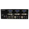 StarTech.com 2-portový DVI VGA Dual Monitor KVM prepínač USB s audio a USB 2.0 hubom