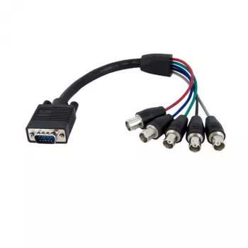 StarTech.com 1 ft koaxiálny HD15 VGA na 5 BNC RGBHV monitor kábel - samec/samica