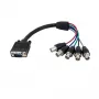 StarTech.com 1 ft koaxiálny HD15 VGA na 5 BNC RGBHV monitor kábel - samec/samica