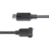 StarTech.com 1m panel mount DisplayPort kábel - 4K x 2K - DisplayPort 1.2 predlžovací kábel samec na samica - DP video predlžovací kábel s panel mount DP konektorom - DP monitor kábel