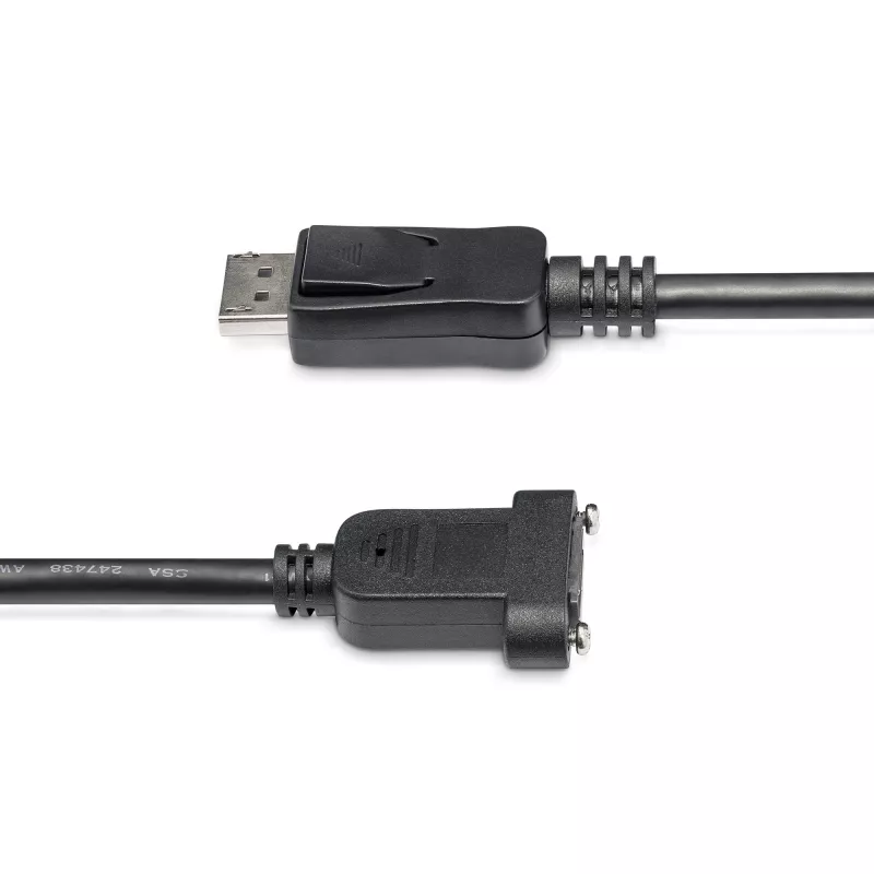 StarTech.com 1m panel mount DisplayPort kábel - 4K x 2K - DisplayPort 1.2 predlžovací kábel samec na samica - DP video predlžovací kábel s panel mount DP konektorom - DP monitor kábel