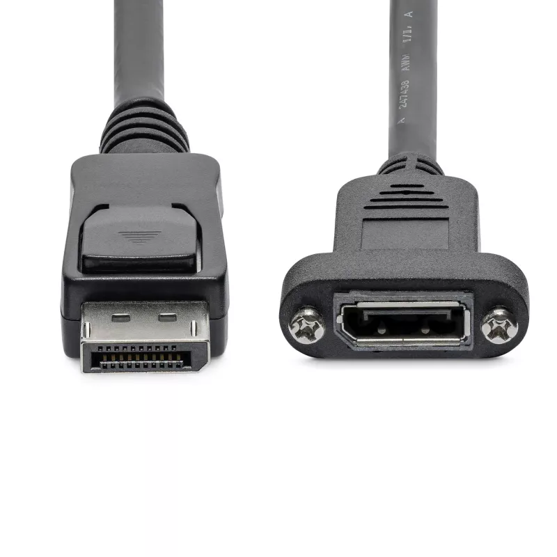 StarTech.com 1m panel mount DisplayPort kábel - 4K x 2K - DisplayPort 1.2 predlžovací kábel samec na samica - DP video predlžovací kábel s panel mount DP konektorom - DP monitor kábel