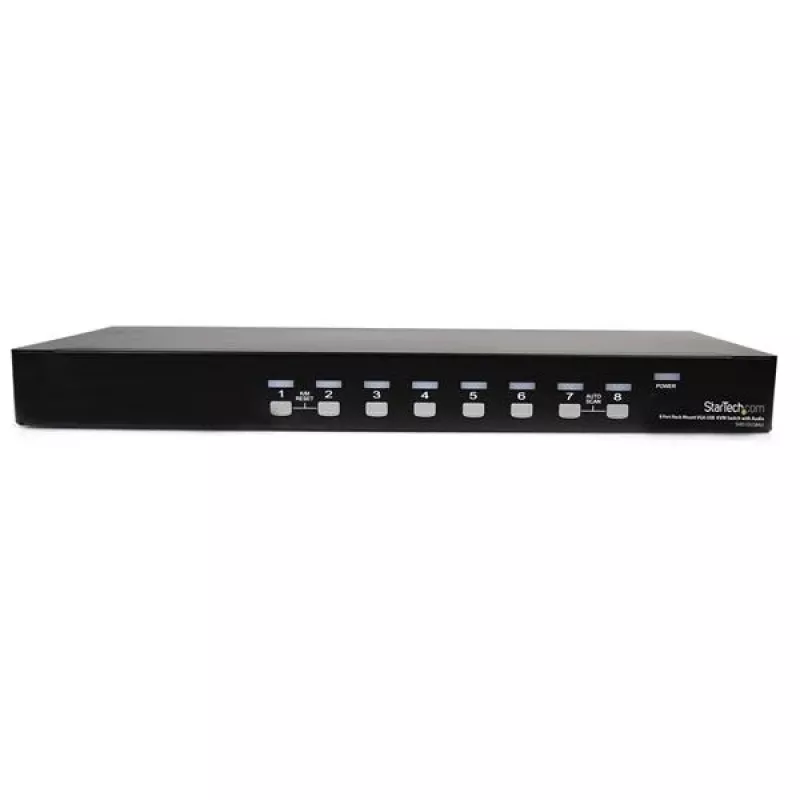 StarTech.com 8-portový rackový USB-VGA KVM prepínač s audio (audio kábel v balení)