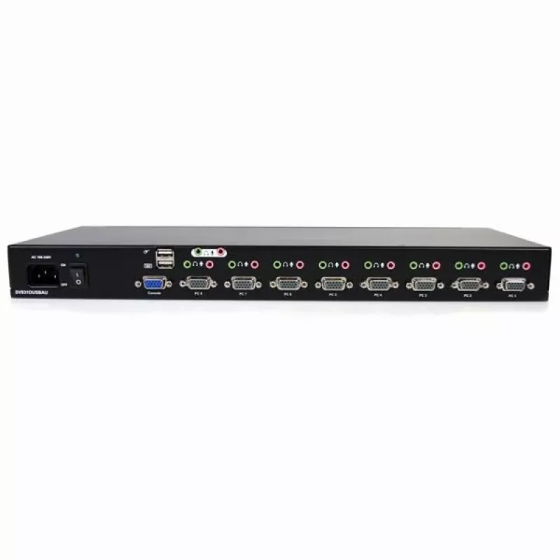 StarTech.com 8-portový rackový USB-VGA KVM prepínač s audio (audio kábel v balení)
