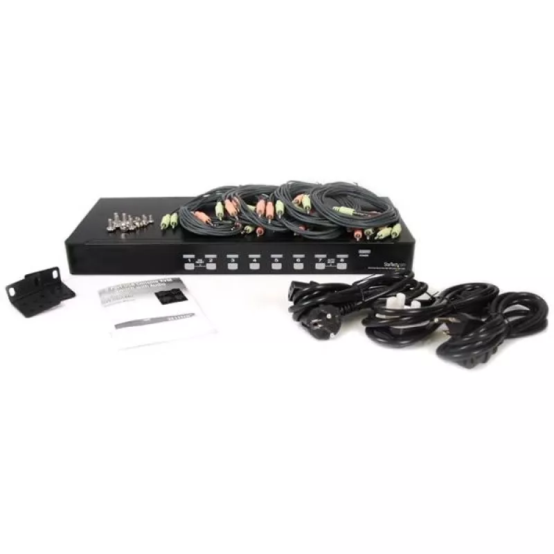 StarTech.com 8-portový rackový USB-VGA KVM prepínač s audio (audio kábel v balení)