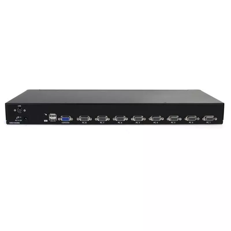 StarTech.com 8-portový 1U rackový USB KVM prepínač s OSD, 1920 x 1440 pixelov, rack montáž, 1U, čierna