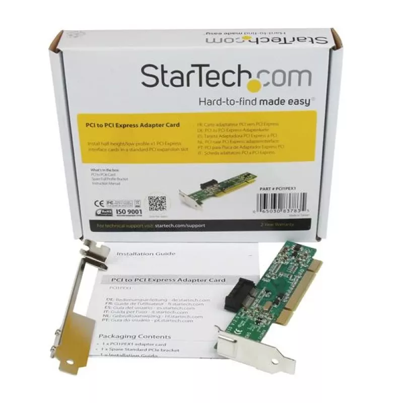 StarTech.com PCI na PCI Express adaptér karta, PCI, PCIe, PCI 2.3, CE, FCC, TAA, Pericom - PI7C9X111SL, 0 - 85 °C