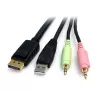 StarTech.com 6ft 4-in-1 USB DisplayPort KVM prepínač kábel s audio a mikrofónom
